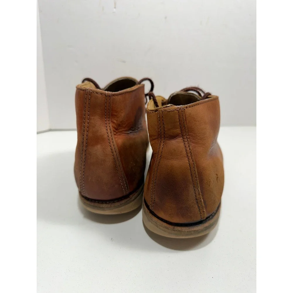 Red Wing 595‎ Mens Leather Chukka Boots Brown Soft Toe EH Rated Made in USA 12